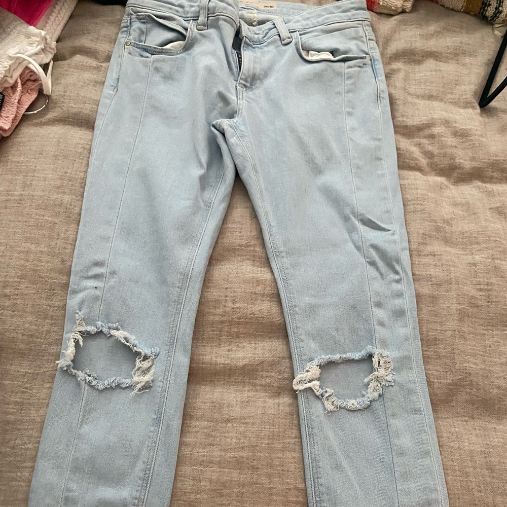 Asos Light Wash Ripped Denim